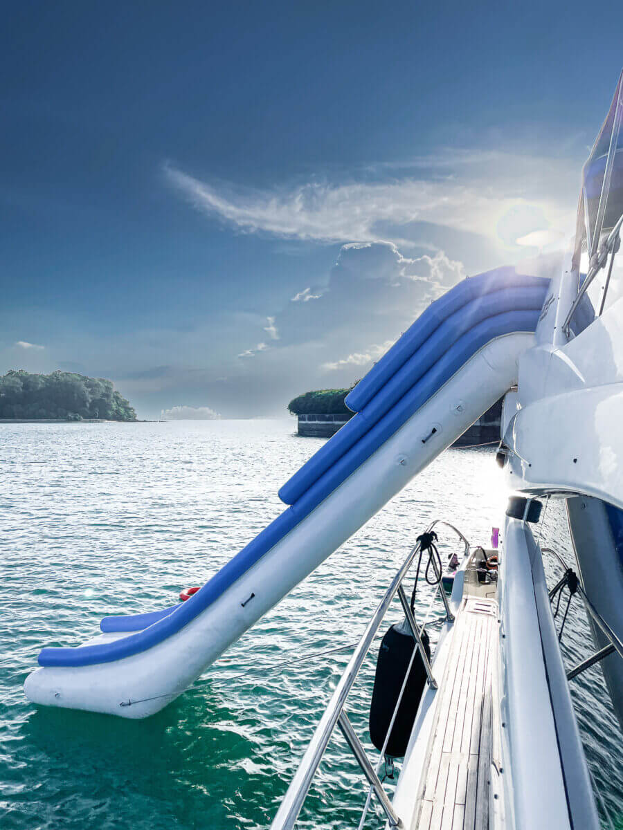 water activities with efoil, jet ski, water toys on yacht charters in Singapore
