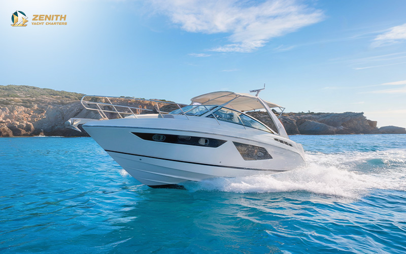 A yacht on the open water for a corporate retreat.