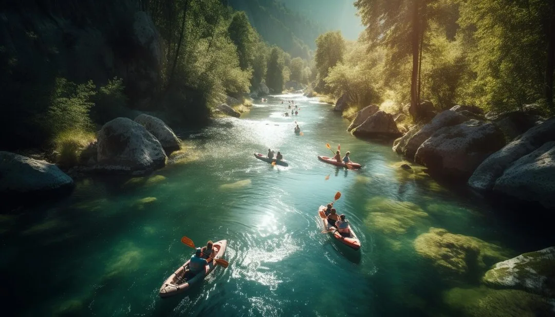 Kayaking Through Limestone Cliffs img